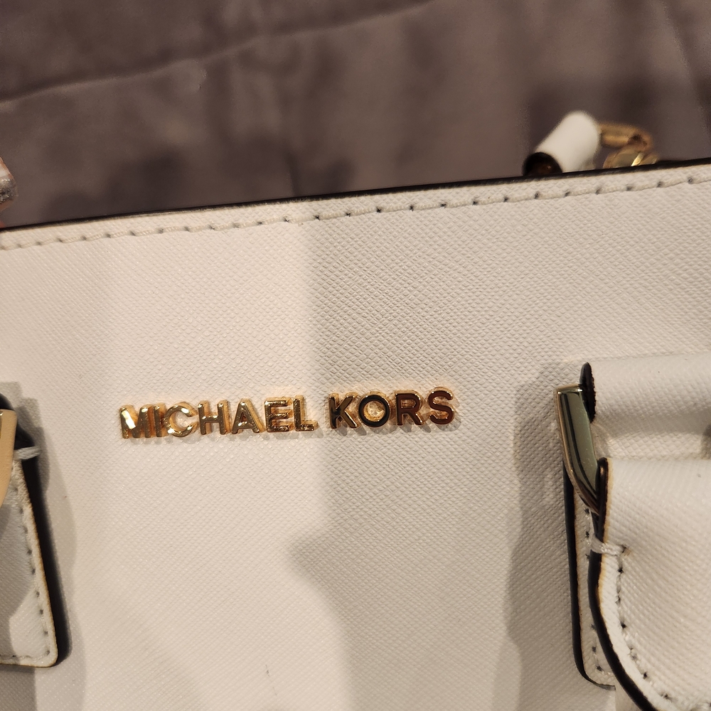 Michael Kors White Satchel Bag - Picture 4 of 6